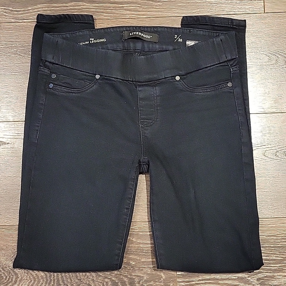 ❤️ LIVERPOOL JEANS COMPANY PULL ON DENIM SKINNY LEGGING JEANS, 2 (26) - Picture 2 of 5